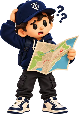 Mascota confundida con un mapa