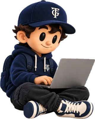 Mascota trabajando en una notebook